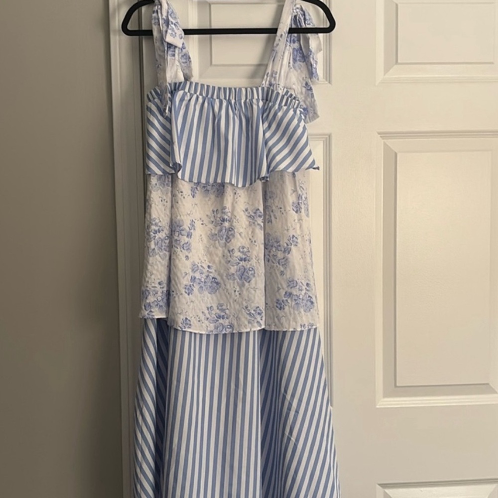 English Factory Tiered Midi Dress